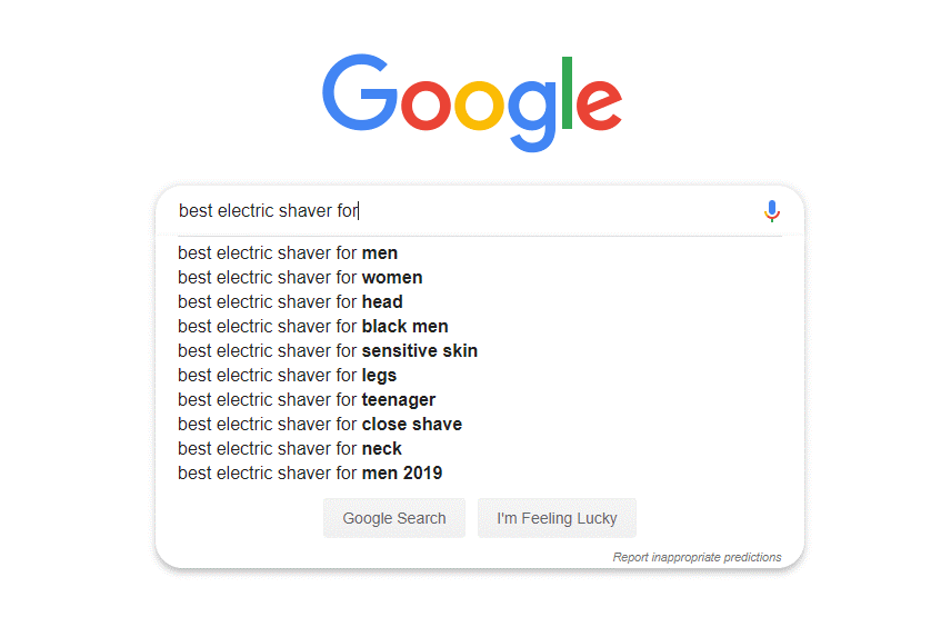 Trouvez vos mots clés grâce aux suggestions de Google