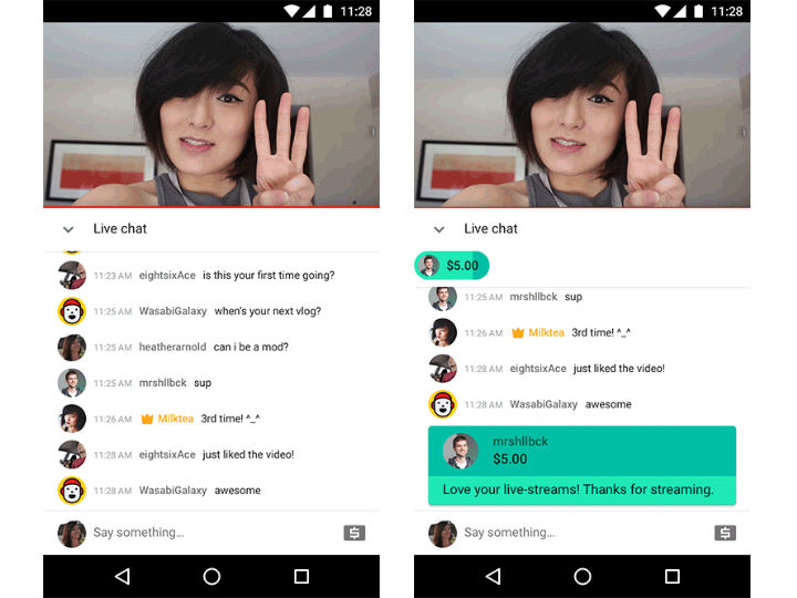 YouTube launches “Super Chat”, to make money from their live streams
