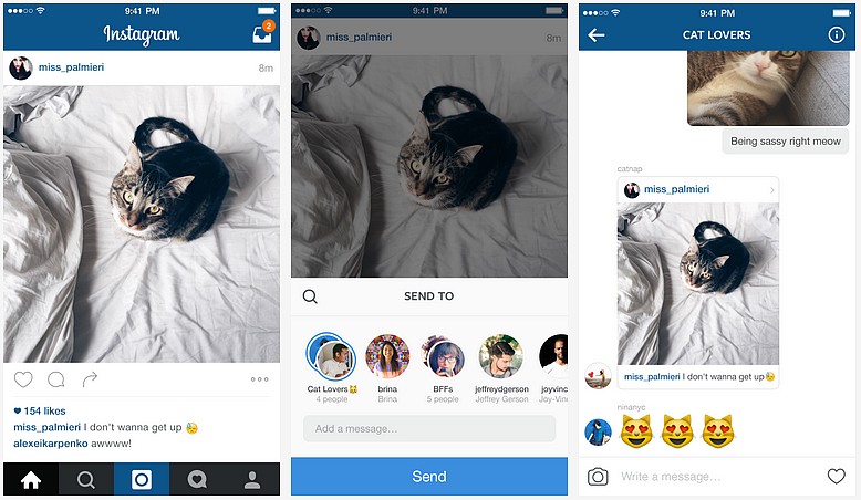 Instagram Direct : une nouvelle version de sa messagerie