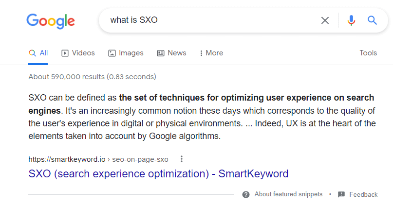 example of google rich snippets : Paragraph